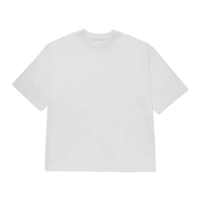 Front view of plain white Billie Eilish Hit Me Hard And Soft Admat Poster Tee.